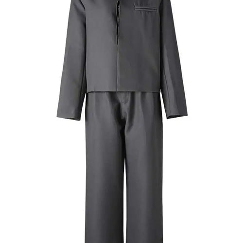 Load image into Gallery viewer, Purple Blazer Big Size Wide Leg Pants Two Piece Suit New Round Neck Long Sleeve Women Fashion Spring Autumn 2025 CPG2619
