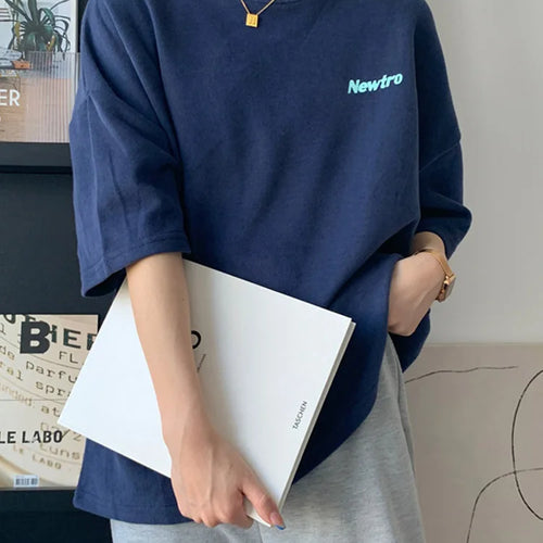 Load image into Gallery viewer, Loose Harajuku T shirts for Women Summer New Fashion Female T-shirt Korean Cool White Red Black Yellow Letter Tops M-XL
