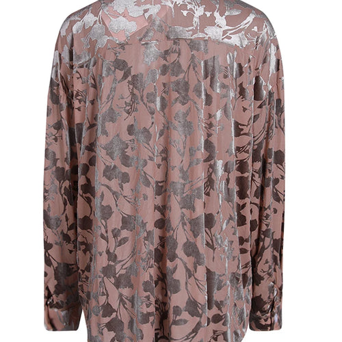 Load image into Gallery viewer, Women Pattern Printed Flocking Big Size Elegant Blouse New Lapel Long Sleeve Shirt Fashion Tide Spring Autumn 2025 CPG2802
