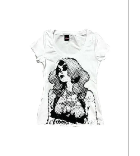 White Woman Tshirts Streetwear Short Sleeve O-neck Tunic Tees Y2k Tops 2024 Ropa Mujer Casual Fashion Korean Summer Crop T Shirt