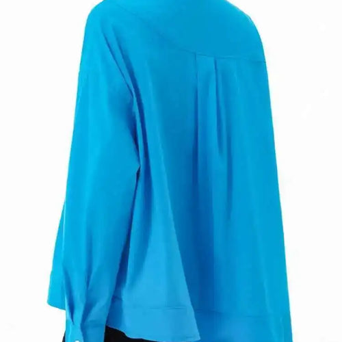 Load image into Gallery viewer, Women Blue Big Size Irregular Casual Blouse New Lapel Long Sleeve Loose Fit Shirt Fashion Tide Spring Autumn 2025 1DH3555
