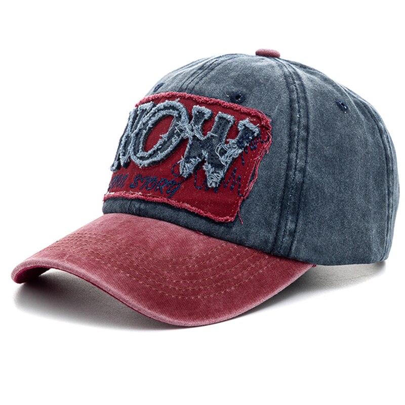 Unisex Washed Cotton Cap NOW Letter Vintage Baseball Cap Men Women Adjustable Casual Outdoor Streetwear Sports Hat