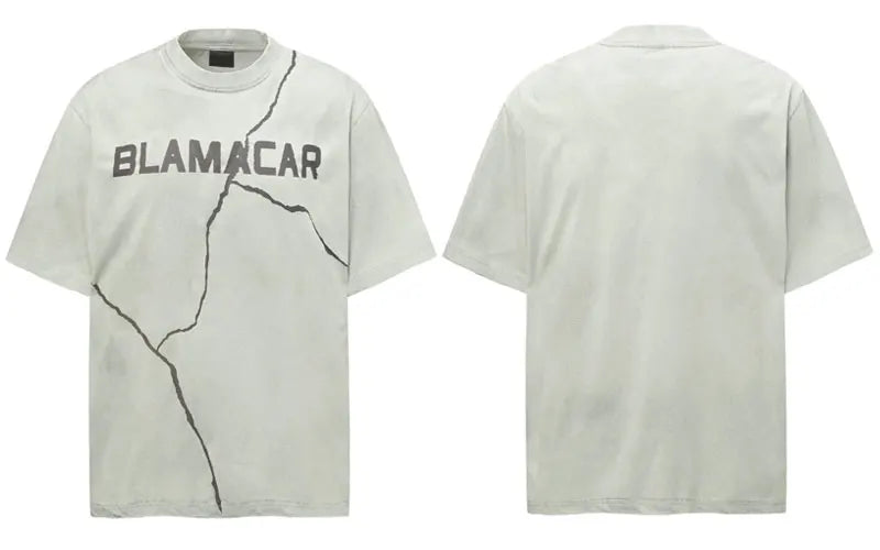 Vintage Men T-Shirt Y2K Hip Hop Patchwork Washed Streetwear Tshirt Y2K Harajuku Summer Punk Gothic Short Sleeve Baggy Top Tee