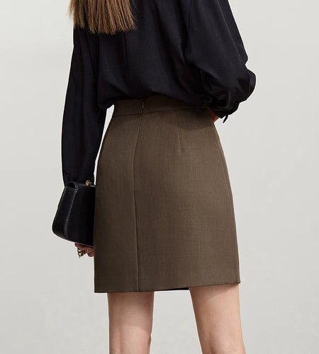 Mini Skirt 2026 Spring New Elegant Commuter Versatile Short Skirt A-Line Color-blocking Splicing Women's Clothing 12621021