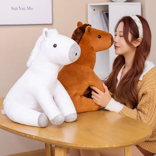 Load image into Gallery viewer, 1pc 60/80cm New Arrive High Quality Kawaii Horse Plush Toys Stuffed Animal Doll Baby Kids Birthday Gift Home Room Decor
