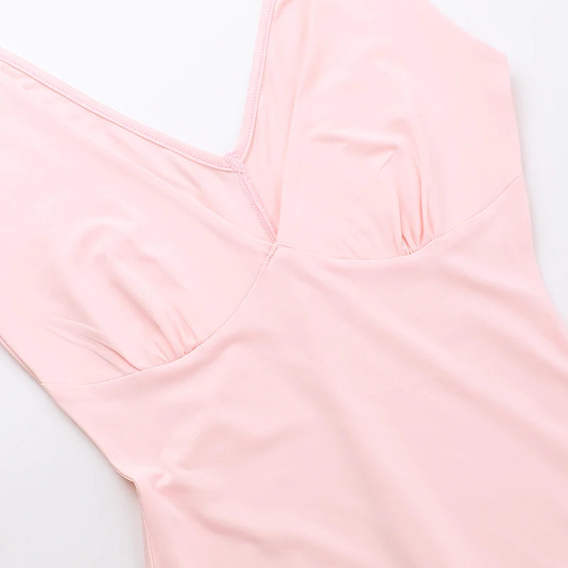 Elegant Sleeveless Ruffles Sexy Long Dress For Women Summer New Deep V Neck Backless Thigh High Split Maxi Dress