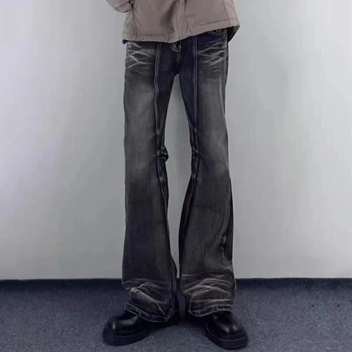 Load image into Gallery viewer, Hip Hop Men's Wear Denim Pant Boot Cut New Trendy Wide Leg Jeans Summer Personalized Bottoms 2025 American Tide 9W1423
