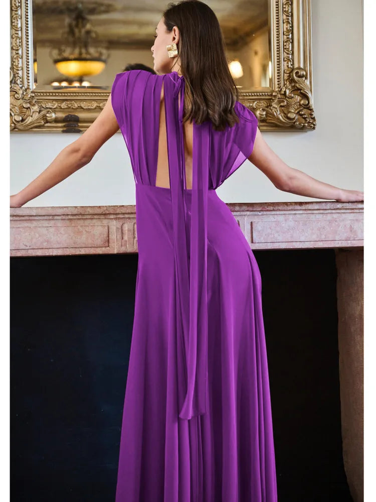 Elegant Sleeveless Bodycon Slit Party Evening Dress Women Sexy Deep V Backless Long Dress Autumn Winter Vestido 2024