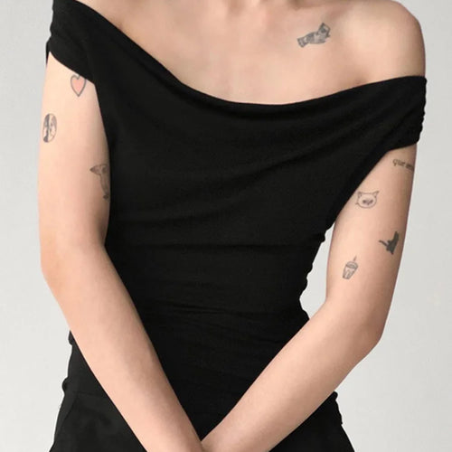 Load image into Gallery viewer, Women Summer Casual Short Sleeve Crop Tops Solid Color Off Shoulder Boat Neck Backless Slim Fit Tops Streetwear
