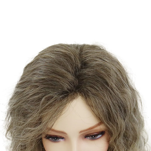 Load image into Gallery viewer, Synthetic 22&quot; Long Curly Wig Ombre Blonde Color Hair with Free Part Bangs Natural Wig Average Head Wig Wavy Cut Carnival Wig
