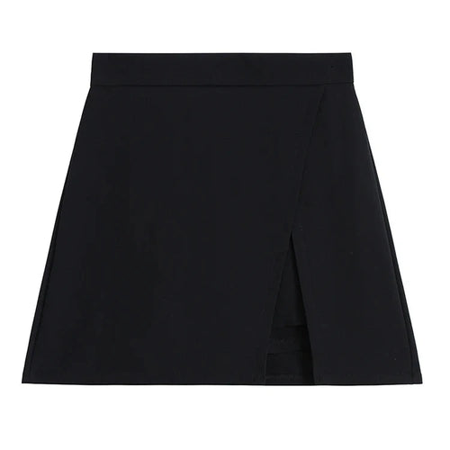 Load image into Gallery viewer, Black Split Slim Tight Hip Women’s Shorts Skirts New High Waist Solid Color Casual Female Mini Skirts Basic Office Lady
