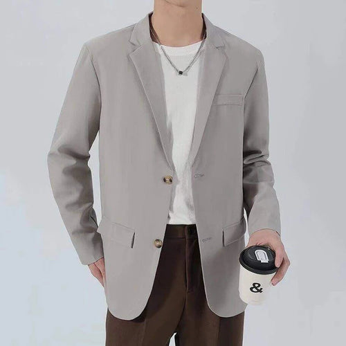 Load image into Gallery viewer, Korean Style Men's Blazers Single Breasted Lapel Menswear Business Casual Solid Color New Spring Male Suit Jackets 9W1225
