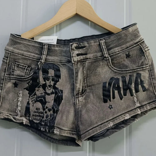 Load image into Gallery viewer, Harajuku Denim Shorts Women Streetwear Casual Hole Tassel Y2k Pants 2024 New Bottoms Fashion Summer Pantalones Cortos De Mujer
