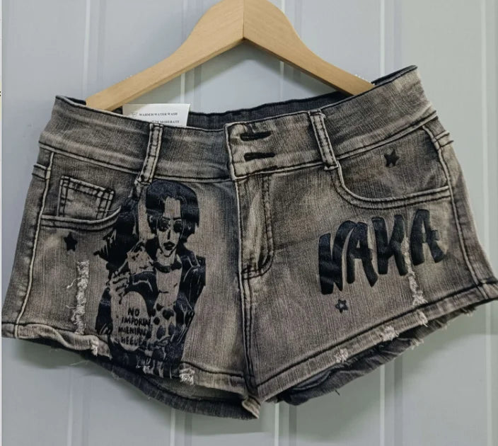 Harajuku Denim Shorts Women Streetwear Casual Hole Tassel Y2k Pants 2024 New Bottoms Fashion Summer Pantalones Cortos De Mujer