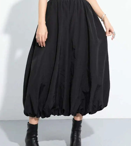 High Elastic Waist Black Brief Pocket Long Elegant Bud Half-body Skirt Women Fashion Tide New Spring Autumn 2025 1DH7170