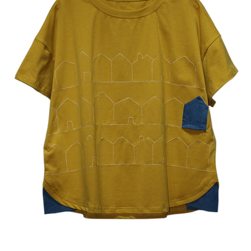 Load image into Gallery viewer, Women Black Pattern Printed Big Size Casual T-shirt New Round Neck Short Sleeve Fashion Tide Spring Summer 2025 1DJ1186
