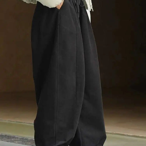 Load image into Gallery viewer, High Elastic Waist Beige Casual Long Wide Leg Pants New Loose Fit Trousers Women Fashion Tide Spring Autumn 2025 1DH2803
