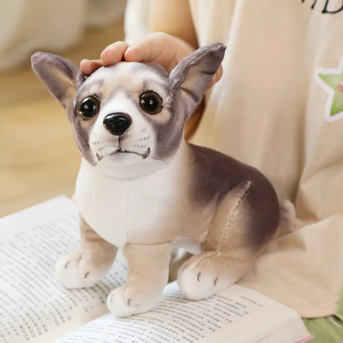 Load image into Gallery viewer, High Quality Simulation Dog Plush Toy Stuffed Pug Bulldog Husky Dalmatian Akita Beagles Lifelike Chihuahua Puppy Doll Home Decor
