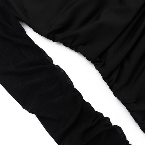 Load image into Gallery viewer, Black Sexy Maxi Dress Women Autumn New Sheer Mesh Long Sleeve Slim Fit Dress Ladies Elegant Bodycon Dresses Clubwear
