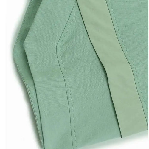 Load image into Gallery viewer, Women Green Color-block Big Size Irregular T-shirt New Round Neck Short Sleeve Fashion Tide Spring Summer 2025 1DH6013
