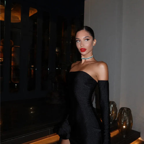 Load image into Gallery viewer, Strapless Backless Sexy Maxi Dress For Women Fashion Off-shoulder Sleeveless Floral High Split Evening Party Long Dress
