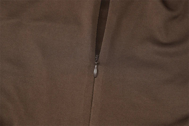 Summer Ruched Split Maxi Dress Women Gown Fashion Solid O Neck Sleeveless High Waist Tank Dress 2025 New Dresses