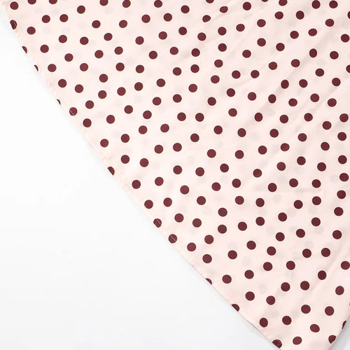 Load image into Gallery viewer, Rose Polka Dot Maxi Dress For Women Gown Spaghetti Strap Off-shoulder Sleeveless Backless Elegant Evening Club Dress
