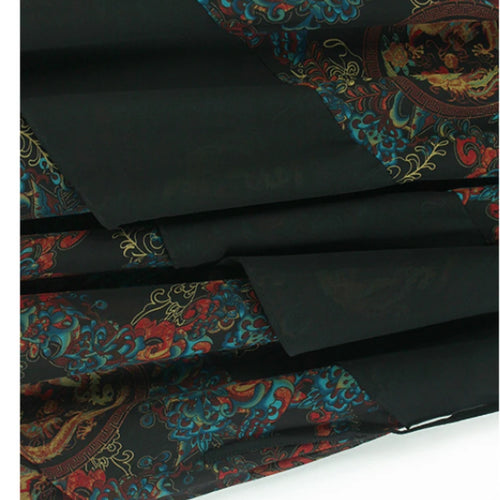 Load image into Gallery viewer, Women Black Pattern Printed Big Size Midi Dress New Round Neck Short Sleeve Fashion Tide Spring Summer 2025 1DJ0298
