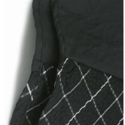 Load image into Gallery viewer, Women Black Plaid Color-block Big Size Midi Dress New Round Neck Short Sleeve Fashion Tide Spring Summer 2025 1DJ0086
