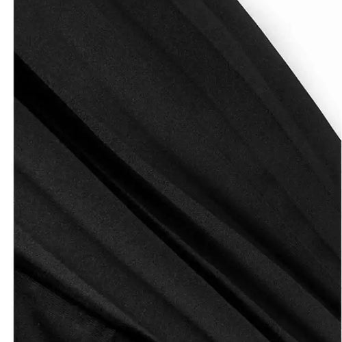 Load image into Gallery viewer, Women Black Pocket Pleated Big Size Midi Casual Dress New Round Neck Short Sleeve Fashion Tide Spring Summer 2025 1DJ0137
