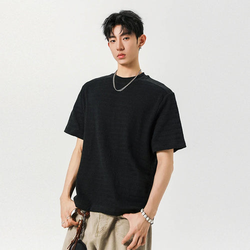Load image into Gallery viewer, Men&#39;s T-shirts Short Sleeve New Summer Korean Style Round Neck Solid Color Simple Stylish Pullover Male Casual Tops 9W1939
