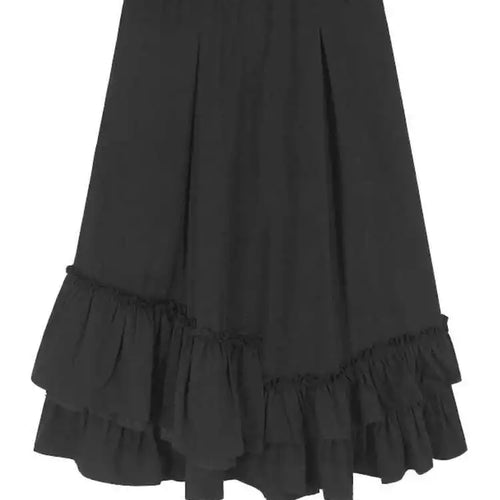 Load image into Gallery viewer, High Elastic Waist Green Pleated Ruffles Elegant Midi Half-body Skirt Women Fashion Tide New Spring Autumn 20251DJ0183
