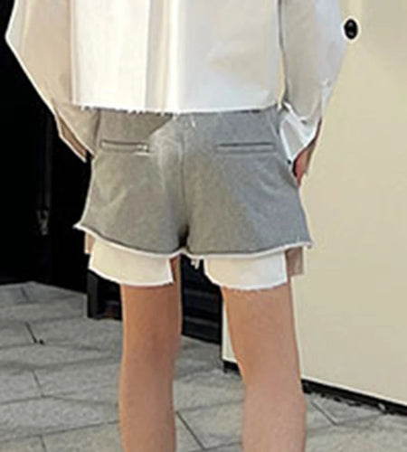 Summer Niche Design Men's Casual Shorts Elastic Waist Drawstring Ultra-short Pant Male Versatile Sweatpants 9A8920