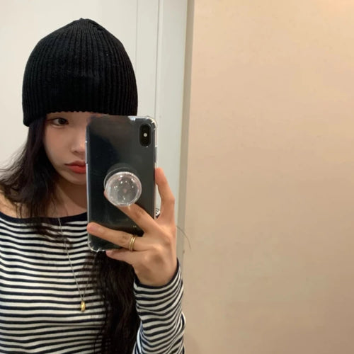 Load image into Gallery viewer, Spring Streetwear Slash Neck Off Shoulder Sexy T-shirts Harajuku Patchwork Vintage Bodycon Tops Women Y2k Aesthetic Grunge Tees
