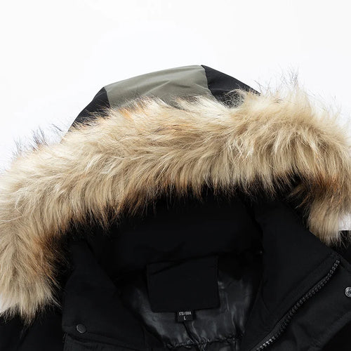 Load image into Gallery viewer, Multi-Pockets Tactical Jacket Parkas Mens Cotton Jacket Fur Collar Hooded Coat Winter Thicken Fleece Casual Windbreaker Jackets
