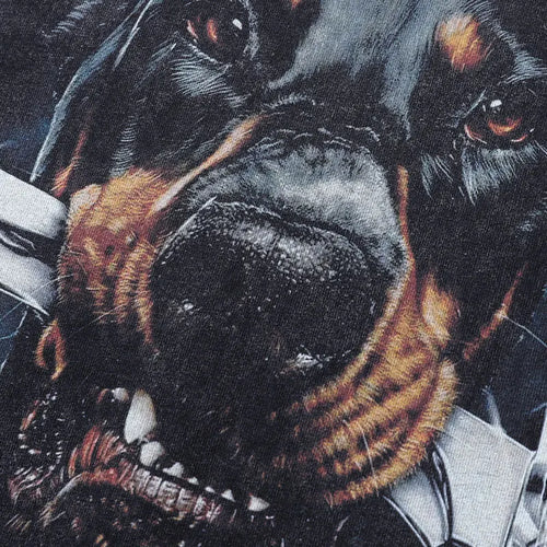 Load image into Gallery viewer, Vintage Oversized T-Shirts Streetwear Cartoon Doberman Dog knife Graphic Printed Black Tshirt Hip Hop Harajuku Punk Gothic Tops
