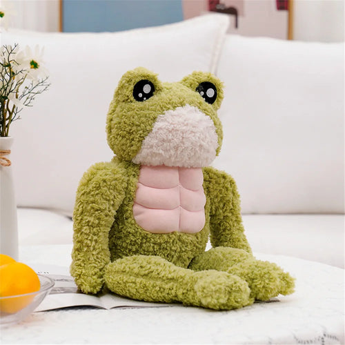 Load image into Gallery viewer, 35/45cm Kawaii  Muscle Frog Doll Stuffed Animal Cute Frog Plush Toy Sleeping Plushies Appease Gifts For Child For Girl
