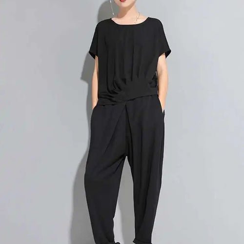Load image into Gallery viewer, High Elastic Waist Black Pockets Casual Harem Pants New Loose Fit Trousers Women Fashion Tide Spring Autumn 2025 1DF4685
