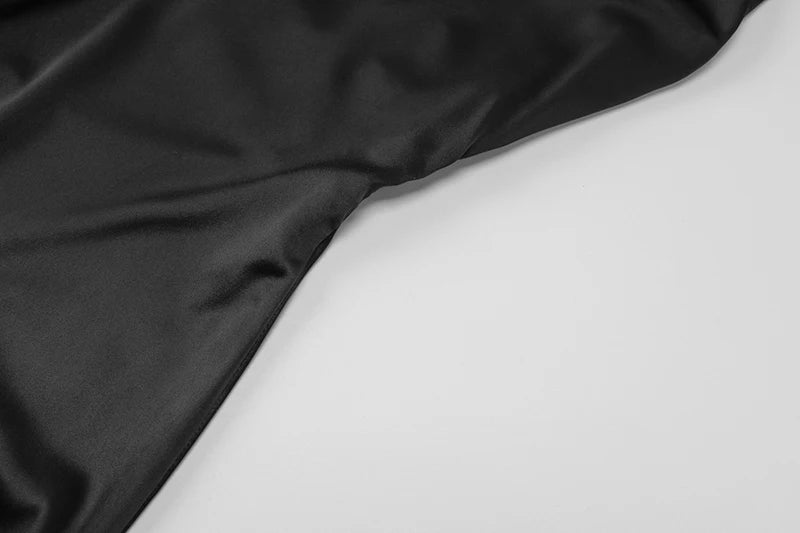 Spaghetti Strap Backless Sexy Maxi Dress Women Gown Black Satin Slipdress Sleeveless High Waist Club Party Long Dress