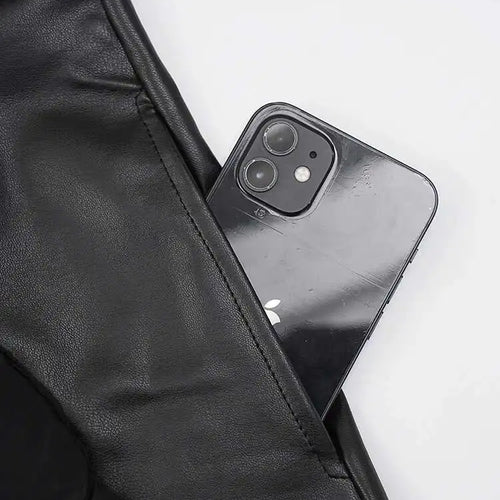 Load image into Gallery viewer, Women Black  Pu Leather Pockets Big Size Long Vest Dress New V-Neck Sleeveless Fashion Tide Spring Autumn 2025 CPG2085
