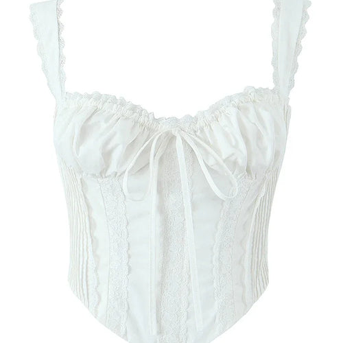 Load image into Gallery viewer, Women Summer Vintage Solid Bow Tied Cropped Tank Tops Fashion Square Collar Sleeveless Backless Female Casual Chic Tops
