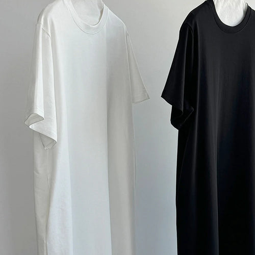 Load image into Gallery viewer, Women White Bandage Irregular Big Size Midi Dress New Round Neck Short Sleeve Fashion Tide Spring Summer 2025 1DJ1263
