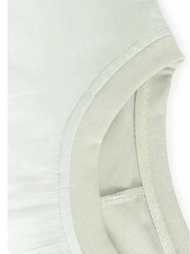 Women Apricot Double Layers Mesh Big Size Casual T-shirt New Round Neck Short Sleeve Fashion Spring Summer 2025 1DH6306