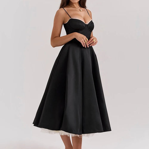 Load image into Gallery viewer, Elegant A-line Backless Sexy Midi Dress For Women Fashion Spaghetti Strap Sleeveless Loose Club Party Sexy Dress New
