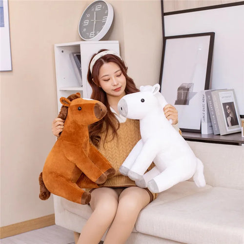 Load image into Gallery viewer, 1pc 60/80cm New Arrive High Quality Kawaii Horse Plush Toys Stuffed Animal Doll Baby Kids Birthday Gift Home Room Decor
