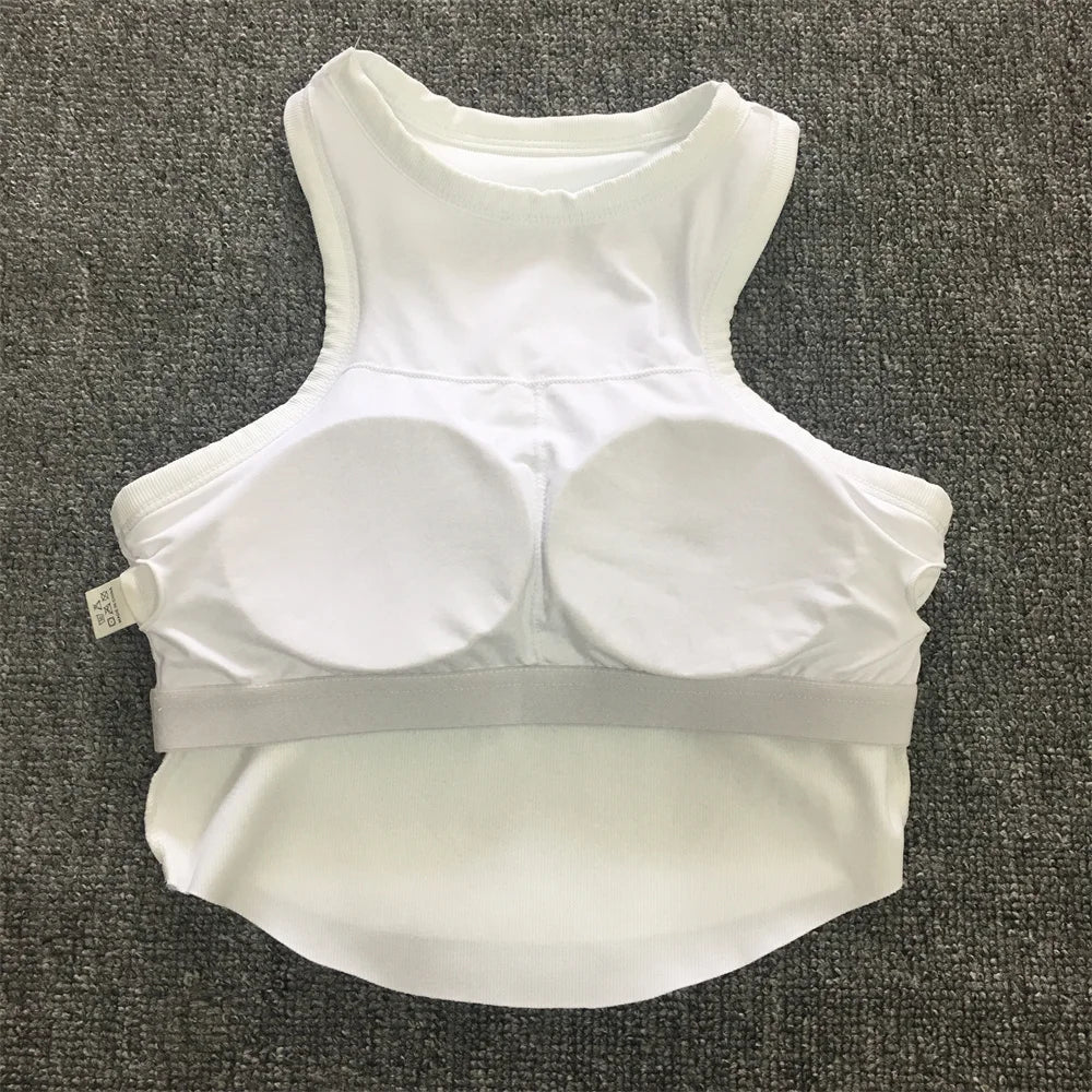 Pad Sports Bra Yoga Vest Breathable Sports Tank Top T-shirt Sleeveless Fitness For Women Gym Workout Sexy Breathable Shirt