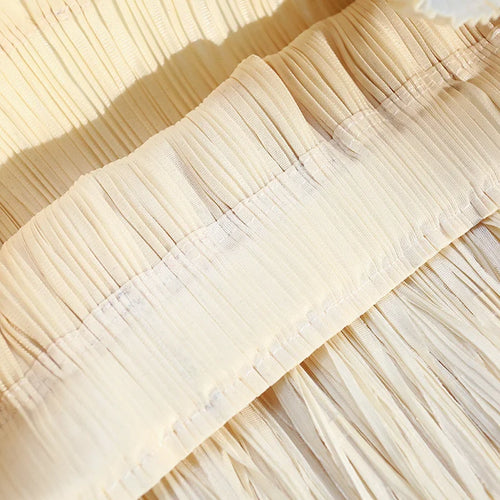 Load image into Gallery viewer, Five-layer Fringed Cake Skirt Women All-match Slim Elastic Waist Design Straight Tube Skirt Tassel Hem Solid Midi Skirts Female
