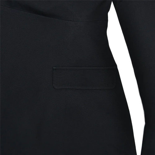 Load image into Gallery viewer, Off-shoulder Long Sleeve Sexy Mini Dress For Women Two Pocket Strapless Backless A-line Club Party Sexy Dress Elegant
