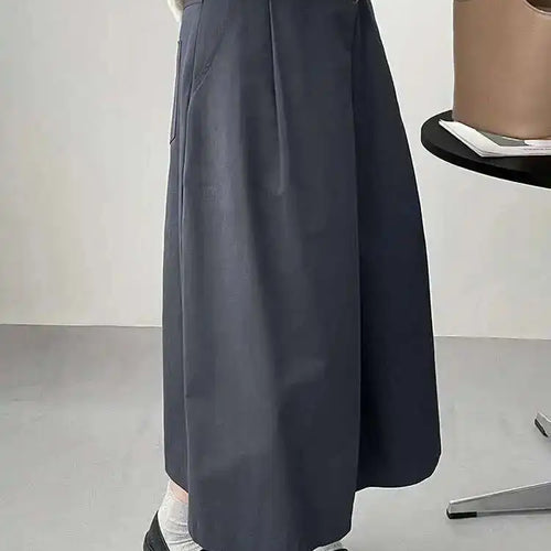 Load image into Gallery viewer, High Waist Apricot A-line Irregular Pleated Elegant Half-body Skirt Women Fashion Tide New Spring Autumn 2025 1DH3802
