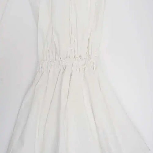 Load image into Gallery viewer, Women White Big Size Elegant Shirt Dress New Stand Collar Long Flare Sleeve Fashion Tide Spring Autumn 2025 CPDB216
